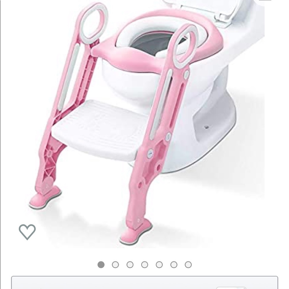 Potty training toilet seat with step stool